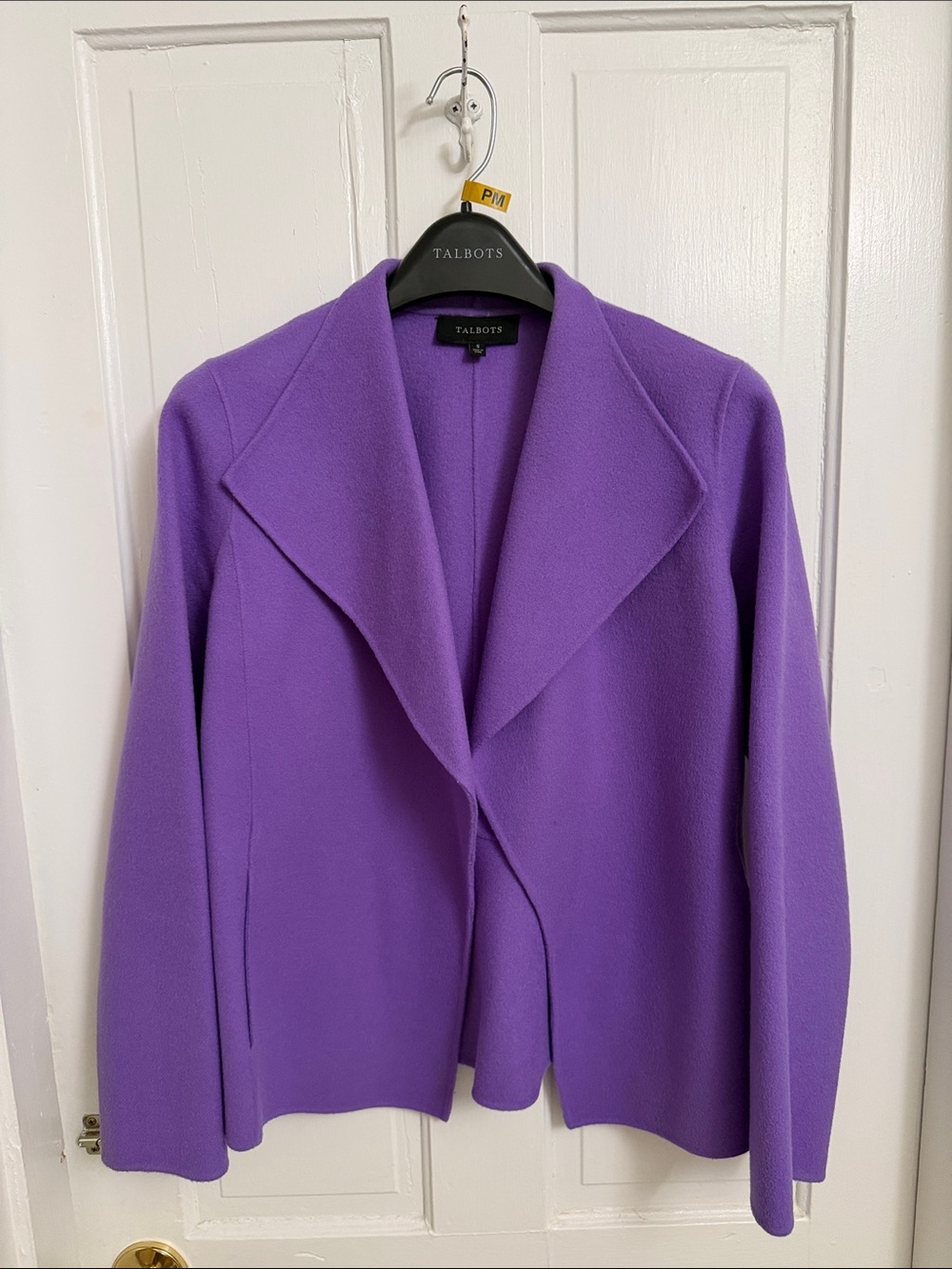 Talbots Violet Open-Front Wool-Blend Jacket